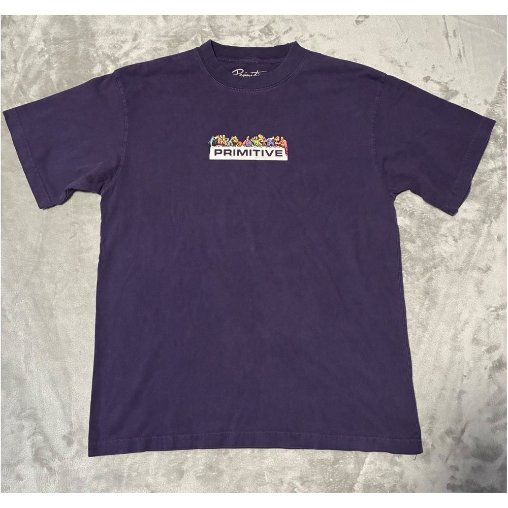 Primitive Skateboarding Mens Purple Last Supper Graphic T-Shirt Size M